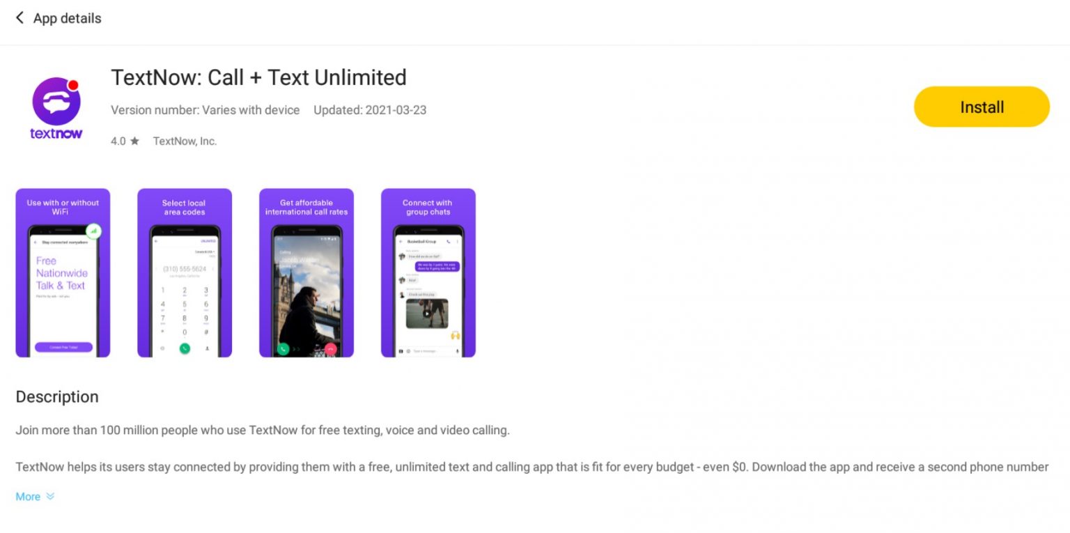 download textnow app for window